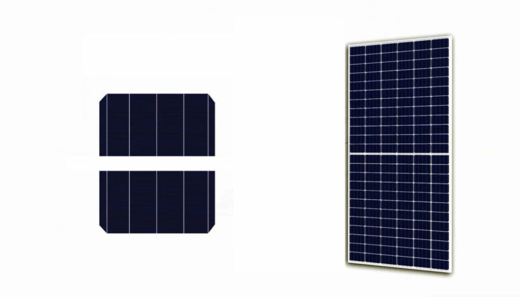 What is a half-cut cell mono PERC solar panel?